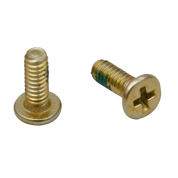 Pan head small yellow phillips screw